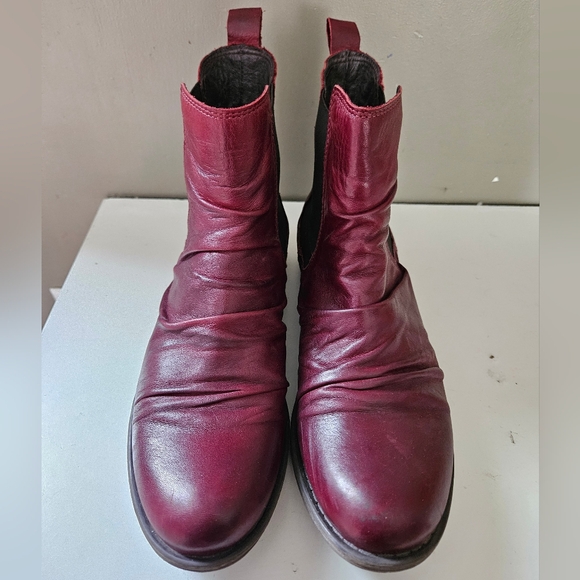Miz Mooz Burgundy Ankle Boots - Picture 2 of 7